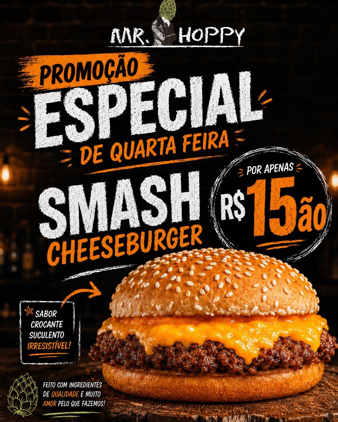 Música ao vivo com Felipe Muller e promoções no Mr. Hoppy Santa Mônica 2